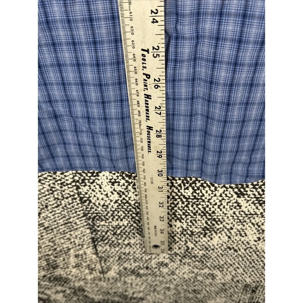 Marmot Short Sleeve Button Up‎ Camp Shirt Mens XL Performance Blue Plaid Hike - Picture 8 of 9
